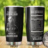 Camellia Persionalized 3D Never Mess With A Bear Or A Beard Stainless Steel Tumbler - Customized Double - Walled Insulation Travel Thermal Cup With Lid
