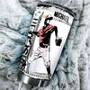 Camellia Persionalized 3D Baseball Hand Crip Stainless Steel Tumbler - Customized Double - Walled Insulation Thermal Travel Cup With Lid Gift For Baseball Player