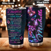 Camellia Personalized Butterfly Quotes From Mom To Daughter Stainless Steel Tumbler - Double-Walled Insulation Vacumm Flask - For Thanksgiving, Memorial Day, Daughter Gift