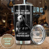 Camellia Persionalized 3D Never Mess With A Bear Or A Beard Stainless Steel Tumbler - Customized Double - Walled Insulation Travel Thermal Cup With Lid