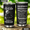 Camellia Persionalized 3D Never Mess With A Bear Or A Beard Stainless Steel Tumbler - Customized Double - Walled Insulation Travel Thermal Cup With Lid