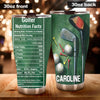 Camellia Personalized Golfer Nutrition Facts Stainless Steel Tumbler-Double-Walled Travel Therma Cup With Lid Gift For Golf Player 01