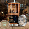 Camellia Persionalized 3D Wine Bar Stainless Steel Tumbler - Customized Double - Walled Insulation Travel Thermal Cup With Lid Gift For Wine Lover Bartender