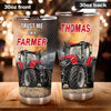 Camellia Personalized Trust Me I Am A Farmer Stainless Steel Tumbler - Customized Double-Walled Insulation Travel Thermal Cup With Lid