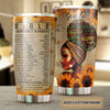 Camellia Personalized Black Women Bible Stainless Steel Tumbler - Double-Walled Insulation Vacumm Flask - Gift For Black Queen, International Women's Day, Hippie Girls