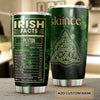 Camellia Persionalized Irish Facts Irish Stainless Steel Tumbler - Customized Double - Walled Insulation Travel Thermal Cup With Lid