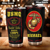 Camellia Personalized United States Marine Corps Stainless Steel Tumbler-Sweat-Proof Double Wall Travel Cup With Lid 02