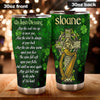 Camellia Personalized An Irish Blessing May God Hold You In The Palm Of His Hand Stainless Steel Tumbler - Customized Double-Walled Insulation Travel Thermal Cup With Lid
