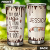 Camellia Personalized May Your Coffee Be Strong Your Monday Be Short Stainless Steel Tumbler-Double-Walled Insulation Cup With Lid Gift For Coffee Lover