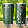 Camellia Personalized Golfer Nutrition Facts Stainless Steel Tumbler-Double-Walled Travel Therma Cup With Lid Gift For Golf Player 01