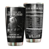 Camellia Persionalized 3D Never Mess With A Bear Or A Beard Stainless Steel Tumbler - Customized Double - Walled Insulation Travel Thermal Cup With Lid