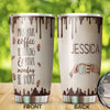 Camellia Personalized May Your Coffee Be Strong Your Monday Be Short Stainless Steel Tumbler-Double-Walled Insulation Cup With Lid Gift For Coffee Lover