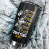 Camellia Personalized Marine Corps Never Quit Stainless Steel Tumbler-Sweat-Proof Double Wall Travel Cup With Lid