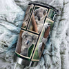 Camellia Personalized Cute Koala In Frame Stainless Steel Tumbler-Double-Walled Insulation Cup With Lid Gift For Animal Lover Koala Lover 01