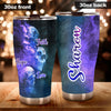 Camellia Personalized Skull Faith Hope Love  Stainless Steel Tumbler-Double-Walled Travel Therma Cup With Lid