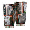 Camellia Personalized Cute Koala In Frame Stainless Steel Tumbler-Double-Walled Insulation Cup With Lid Gift For Animal Lover Koala Lover 02