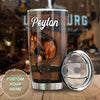 Camellia Personalized Horse Stainless Steel Tumbler - Double-Walled Insulation Vacumm Flask - Gift For Horse Lovers, Cowgirls, Cowboys, Perfect Christmas, Thanksgiving Gift 05