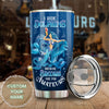 Camellia Personalized I Ride Dolphins Beacause Brooms Are For Amateurs Stainless Steel Tumbler-Sweat-Proof Double Wall Travel Cup With Lid