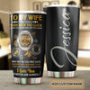 Camellia Personalized Loving Letter From Husband To wife Stainless Steel Tumbler-Sweat-Proof Double Wall Cup With Lid Gift For Anniversary Valentine's Day