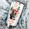 Camellia Personalized Best Friend In Christmas Stainless Steel Tumbler - Double-Walled Insulation Vacumm Flask - Gift For Christmas, Thanksgiving