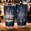 Camellia Personalized Hippie Gnomy Stainless Steel Tumbler-Double-Walled Insulation Travel Cup With Lid Gift For Chistmas 02