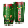 Camellia Personalized Christmas Clothes Stainless Steel Tumbler - Customized Double-Walled Insulation Travel Thermal Cup With Lid