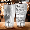 Camellia Personalized Faith Jesus Right Hand Steel Tumbler- Wall Insulated Cup With Lid Travel Mug 02