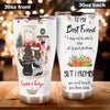 Camellia Personalized Best Friend In Christmas Stainless Steel Tumbler - Double-Walled Insulation Vacumm Flask - Gift For Christmas, Thanksgiving