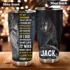 Camellia Persionalized 3D Wolf To My Husband I Love You Your Wife Stainless Steel Tumbler - Customized Double - Walled Insulation Travel Thermal Cup With Lid Gift For Husband