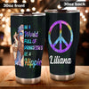 Camellia Personalized I A worl Full Of Princess Be Hippie Stainless Steel Tumbler-Sweat-Proof Double Wall Travel Cup With Lid Gift For Hippie Girl 02