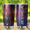 Camellia Persionalized 3D Dragon Wolf Stainless Steel Tumbler - Customized Double - Walled Insulation Travel Thermal Cup With Lid