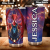 Camellia Persionalized 3D Dragon Wolf Stainless Steel Tumbler - Customized Double - Walled Insulation Travel Thermal Cup With Lid