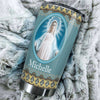 Camellia Personalized Blessed Mother Stainless Steel Tumbler- Wall Insulated Cup With Lid Travel Mug