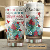Camellia Personalized Whisper Of Words Let It Be Stainless Steel Tumbler-Double-Walled Travel Therma Cup With Lid