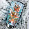 Camellia Personalized Cute Elephant And Girl In Car Hippie Style Stainless Steel Tumbler-Double-Walled Insulated Cup With Lid Travel Mug