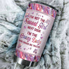 Camellia Personalized I'm Crazy Lady Drives Big Trucks Stainless Steel Tumbler-Double-Walled Insulation Travel Cup With Lid Gift For Lady