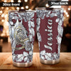 Camellia Personalized Horse Silver Style Stainless Steel Tumbler - Double-Walled Insulation Vacumm Flask - Gift For Horse Lovers, Cowgirls, Cowboys, Perfect Christmas, Thanksgiving Gift