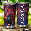 Camellia Persionalized 3D Dragon Wolf Stainless Steel Tumbler - Customized Double - Walled Insulation Travel Thermal Cup With Lid