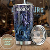 Camellia Personalized Horse Mermaid Freedom Stainless Steel Tumbler - Double-Walled Insulation Vacumm Flask - Gift For Horse Lovers, Cowgirls, Cowboys, Perfect Christmas, Thanksgiving Gift