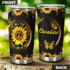 Camellia Personalized Hippie Sunflowers Imagine All The People Living Life In Peace Stainless Steel Tumbler-Double-Walled Insulation Travel Cup With Lid