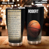 Camellia Persionalized 3D Basketball Life Lessons Stainless Steel Tumbler - Customized Double - Walled Insulation Travel Thermal Cup With Lid Gift For Basketball Player