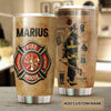 Camellia Personalized Firefighter Anatomy Stainless Steel Tumbler- Double-Walled Insulation Gift For Fireman