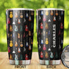 Camellia Personalized 3D Colorful Guitar Collection Stainless Steel Tumbler - Customized Double-Walled Insulation Travel Thermal Cup With Lid Gift For Guitarist