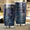 Camellia Personalized Horse Mermaid Freedom Stainless Steel Tumbler - Double-Walled Insulation Vacumm Flask - Gift For Horse Lovers, Cowgirls, Cowboys, Perfect Christmas, Thanksgiving Gift