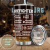 Camellia Personalized Firefighter Label Stainless Steel Tumbler-Double-Walled Insulation Gift For Firefighter Fireman
