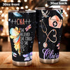 Camellia Personalized Butterfly Nurse She Believed She Could So She Do It Stainless Steel Tumbler - Customized Double-Walled Insulation Travel Thermal Cup With Lid