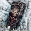 Camellia Personalized Creepy Skull Stainless Steel Tumbler - Customized Double-Walled Insulation Travel Thermal Cup With Lid