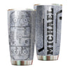 Camellia Personalized Ice Hockey Stainless Steel Tumbler-Double-Walled Insulation Cup With Lid Gift For Hockey Player