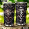 Camellia Personalized Creepy Skull Stainless Steel Tumbler - Customized Double-Walled Insulation Travel Thermal Cup With Lid