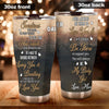 Camellia Personalized Loving Letter From  Mom To Daughter Stainless Steel Tumbler-Double-Walled Travel Therma Cup With Lid